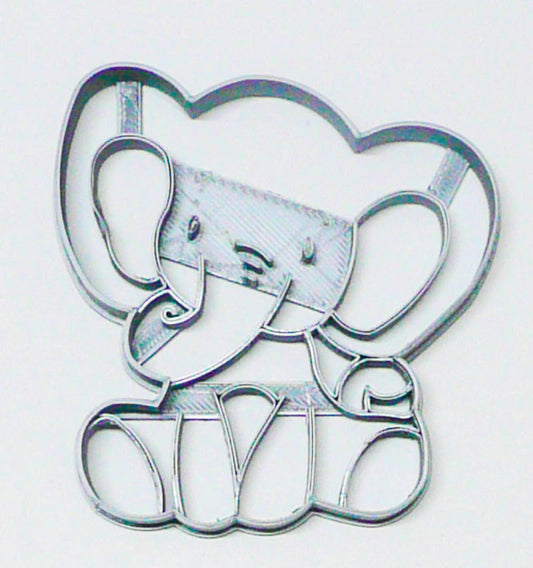 6x Baby Elephant Detailed Fondant Cutter Cupcake Topper Size 1.75" USA FD2558