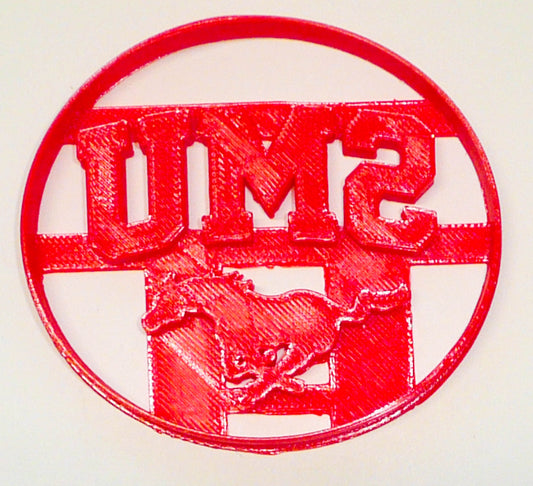 6x Southern Methodist Univ SMU Fondant Cutter Cupcake Topper 1.75 IN USA FD3036