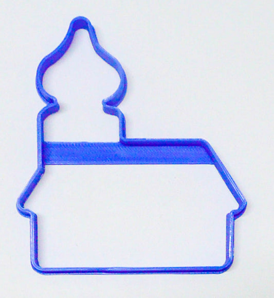 6x House Outline With Dome Steeple Fondant Cutter Cupcake Topper 1.75 IN FD3081