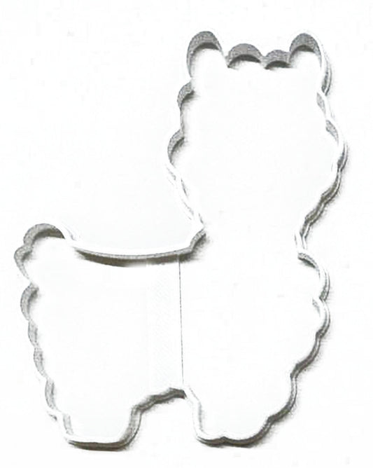 6x Baby Llama Alpaca Outline Fondant Cutter Cupcake Topper Size 1.75 Inch FD3117