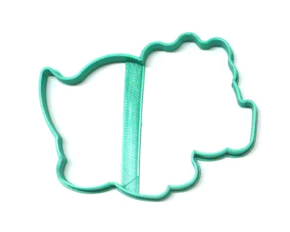 6x Triceratops Dinosaur Outline Fondant Cutter Cupcake Topper 1.75 IN USA FD3162