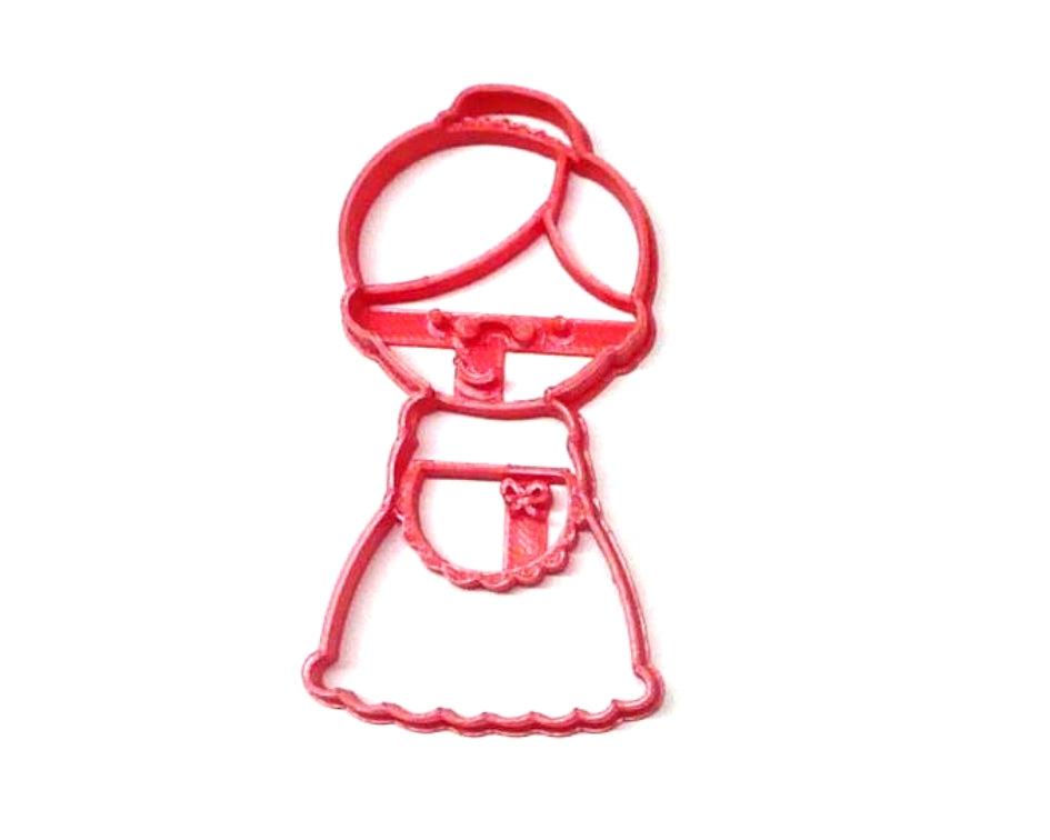 6x Mrs Claus Detailed Fondant Cutter Cupcake Topper 1.75 IN USA FD3265