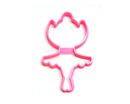 6x Ballerina Outline Pose 1 Fondant Cutter Cupcake Topper Size 1.75 Inch FD3270