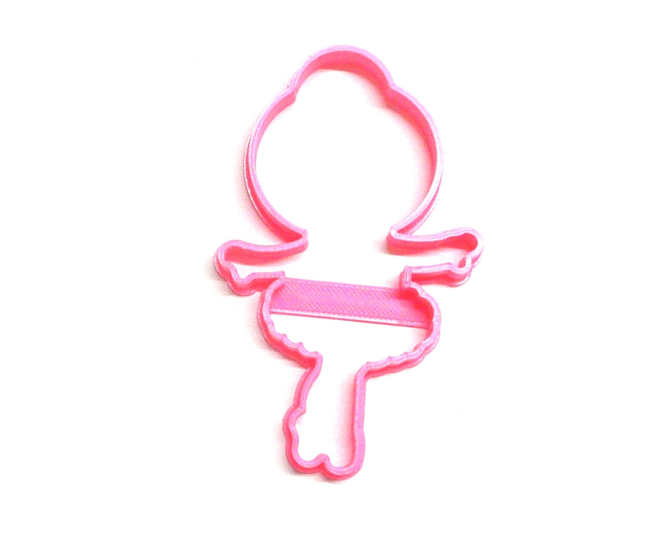 6x Ballerina Outline Pose 2 Fondant Cutter Cupcake Topper Size 1.75 Inch FD3271