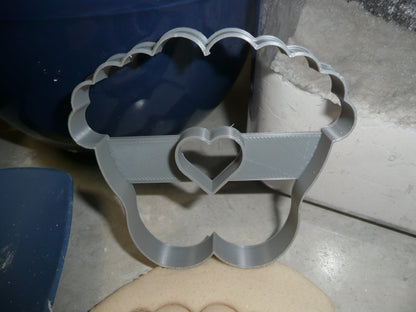 Baby Feet With Heart Gender Reveal Shower Announcement Cookie Cutter USA PR2520