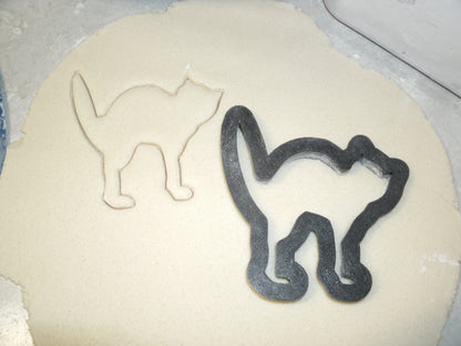 Scary Black Cat Halloween Feline Cookie Cutter Baking Tool USA PR115