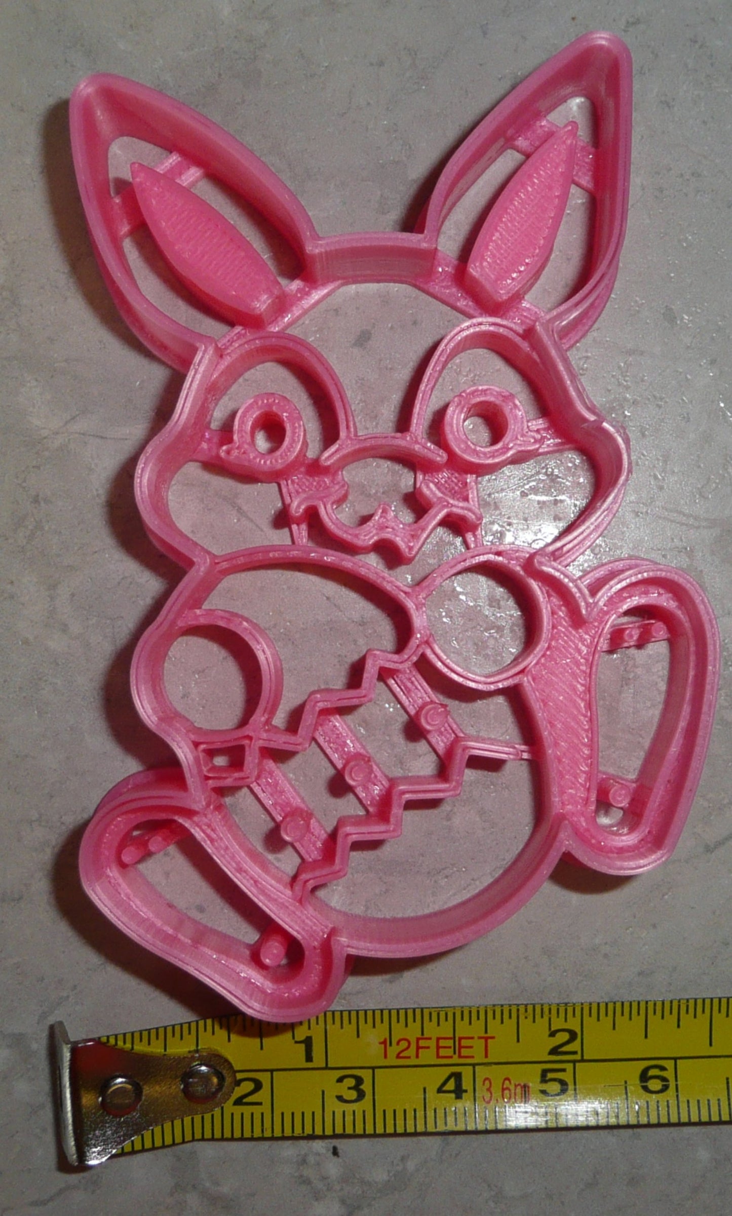 Easter Bunny Rabbit With Decorated Egg Detailed Cookie Cutter USA PR2400