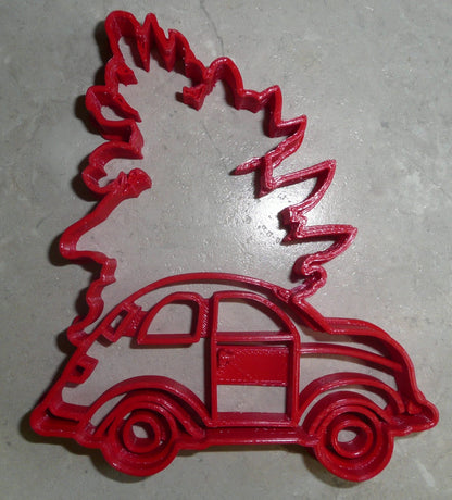 Beetle Car With Christmas Tree Holiday Vintage Cookie Cutter Made In USA PR2253