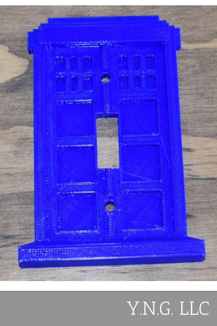 Tardis Dr Who Police Call Box Single Switch Wall Plate Made In USA PR40