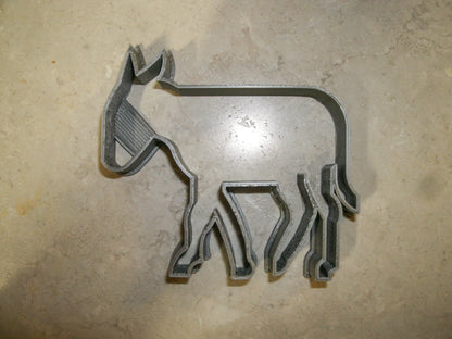6x Donkey Animal Fondant Cutter Cupcake Topper Size 1.75" USA FD2213