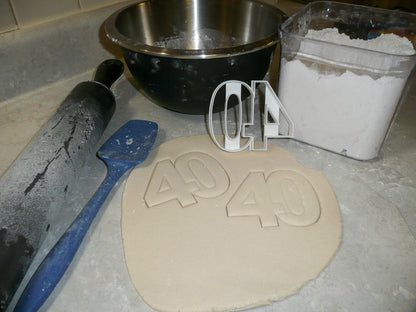 Number 40 Forty Anniversary Birthday Sports Cookie Cutter USA PR108-40