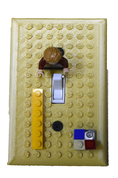 Lego Building Block Compatible Single Light Switch Cover Plate Made In USA PR400