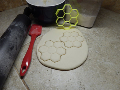 Honeycomb Honey Comb Bee Hive Hexagon Shape Cookie Cutter Made In USA PR2144
