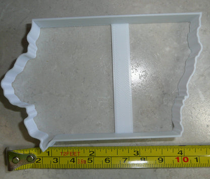 State of Iowa Outline Hawkeye Farmland Cookie Cutter Made In USA PR2715