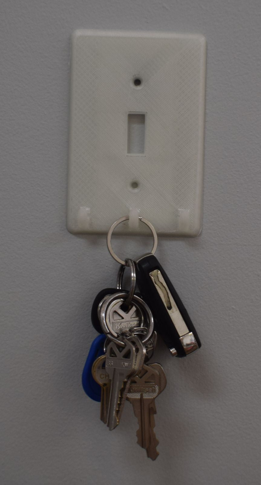 Light Switch Cover With 3 Hooks For Keys Triple Hook Multi Purpose USA PR55
