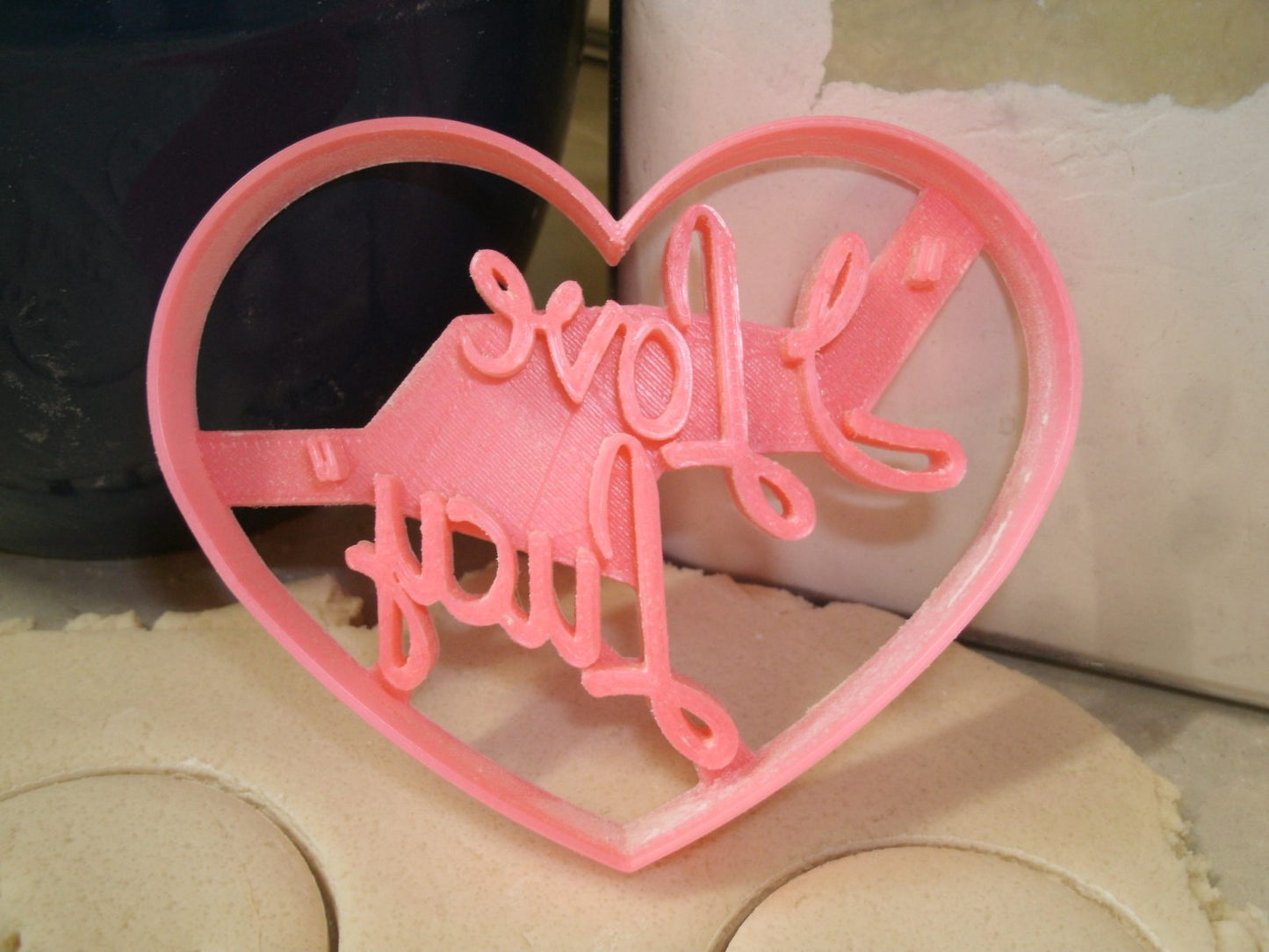 I Love Lucy Old Sitcom 1950s TV Show Heart Logo Cookie Cutter USA PR2869