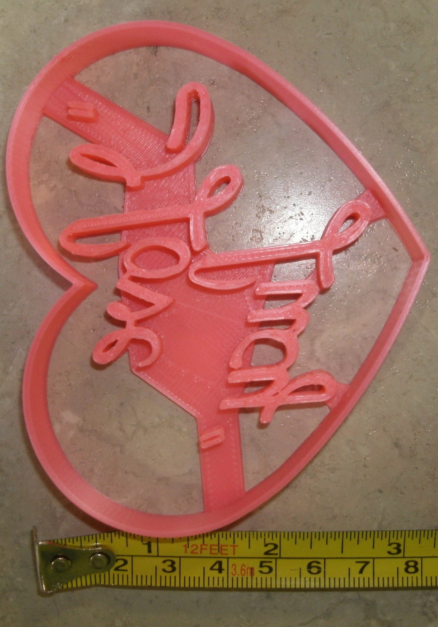 I Love Lucy Old Sitcom 1950s TV Show Heart Logo Cookie Cutter USA PR2869