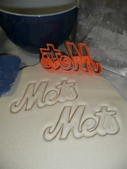 New York Mets Word Baseball Team Sports Athletics Cookie Cutter USA PR2577