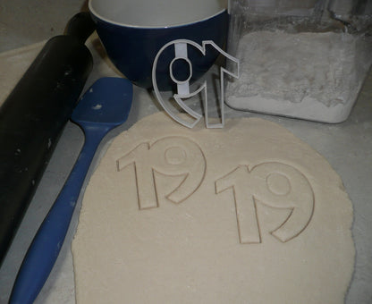 Number 19 Nineteen Birthday Anniversary Sports Cookie Cutter USA PR108-19