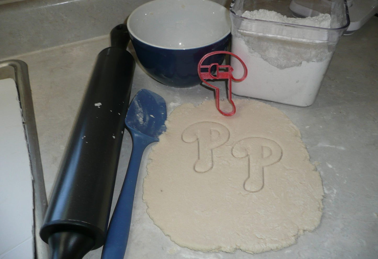 Philadelphia Phillies P Letter Baseball Cookie Cutter Made in USA PR2542