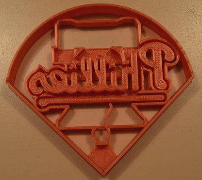 Phillies Word on Bell Field Baseball Cookie Cutter Made in USA PR2578