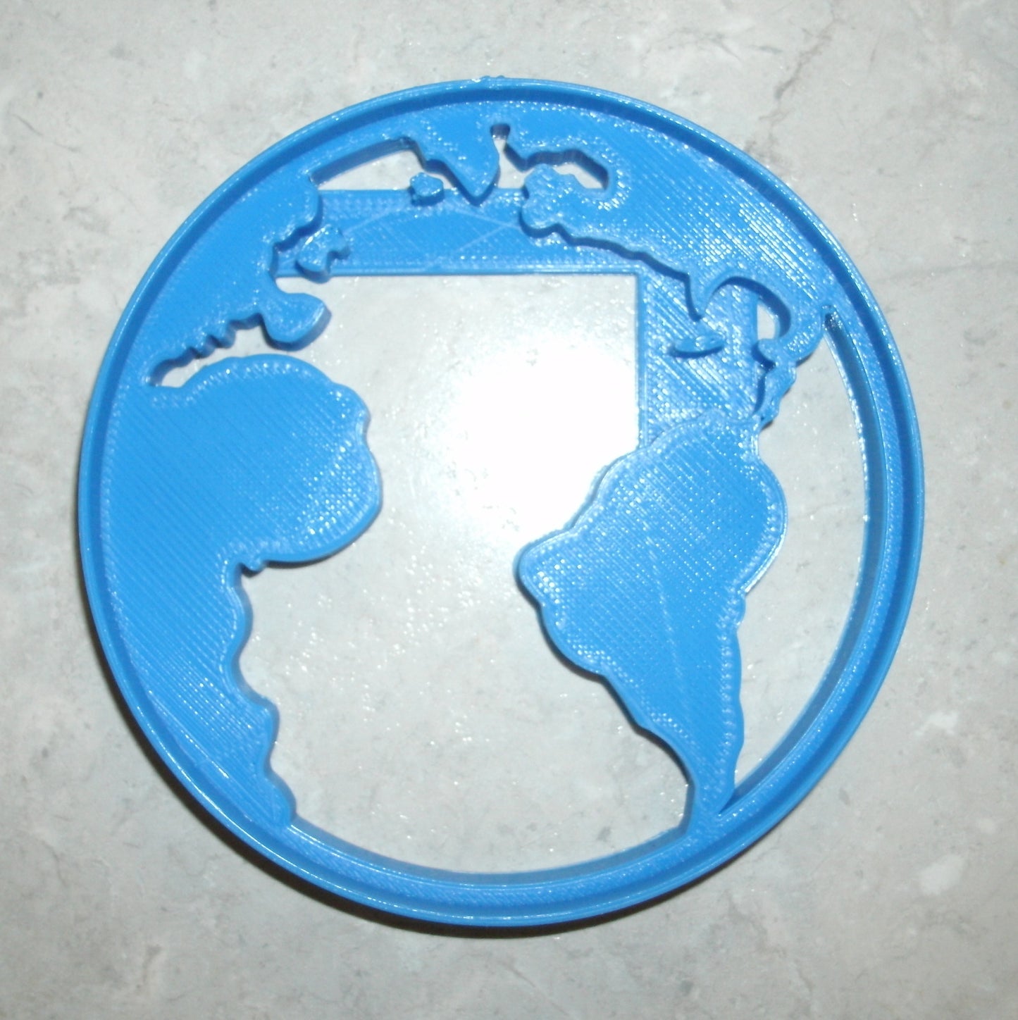 6x Planet Earth Fondant Cutter Cupcake Topper Size 1.75" USA FD616