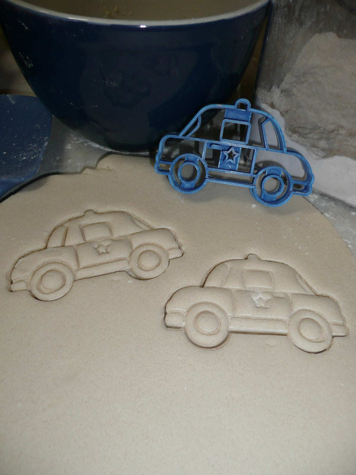 Police Car Ground Emergency Vehicle Transport Patrol Cookie Cutter USA PR2607