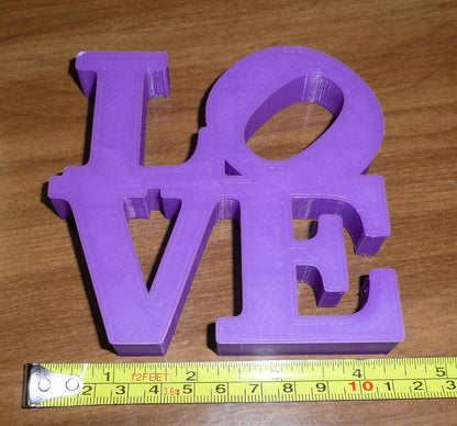 Love Word Standing Shelf Decor 4 Inch Sign Home Office Made in USA PR27