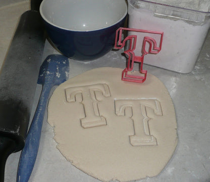 Texas Rangers T Logo MLB Baseball Team Sports Athletics Cookie Cutter USA PR2575