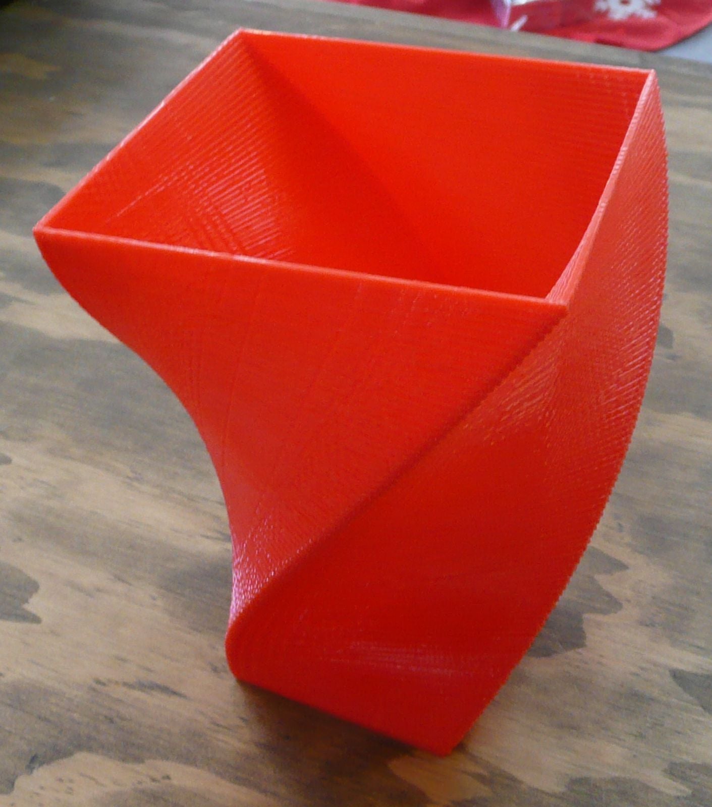 Square Twist Vase Home Decor Twisted Decorative Gift 3D Printed USA PR1