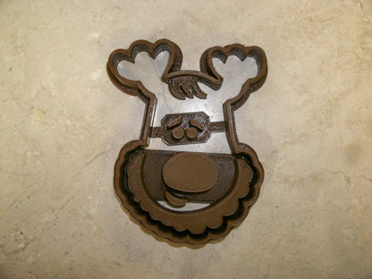 Reindeer Deer Head Kids Cartoon Animal Christmas Cookie Cutter USA PR121