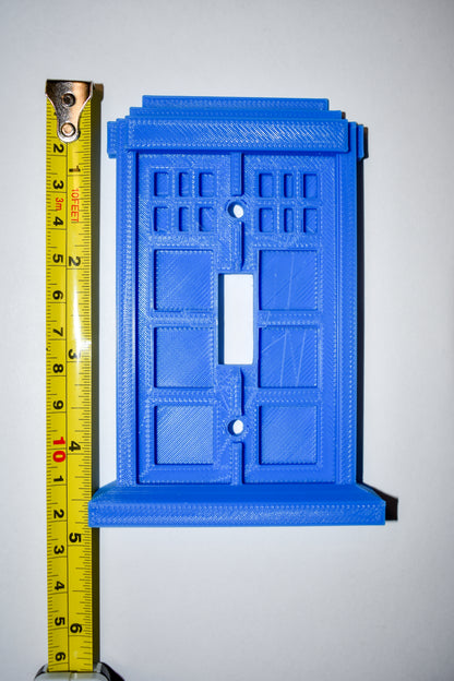 Tardis Dr Who Police Call Box Single Switch Wall Plate Made In USA PR40