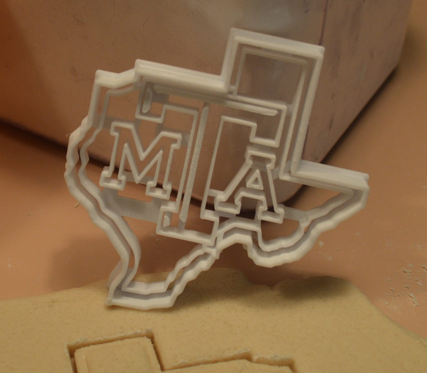 Texas A&M Imprint in State Shape Cookie Cutter Made in USA PR2633
