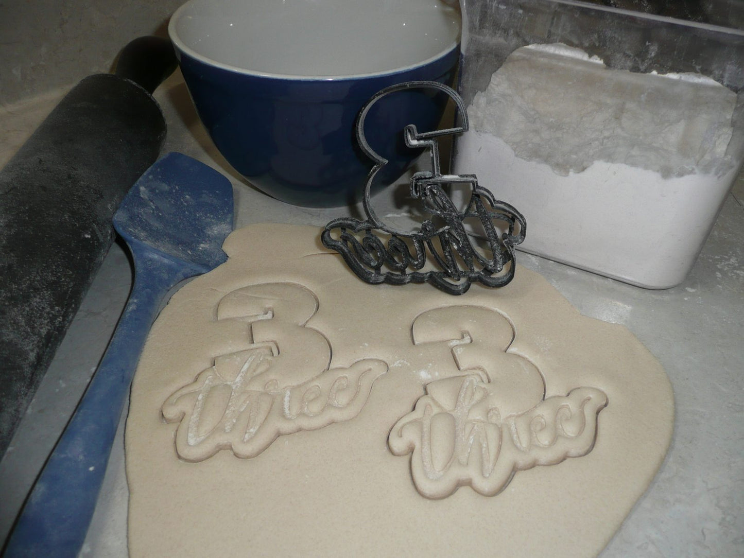Number Three 3 With Word Birthday Anniversary Cookie Cutter USA PR2404