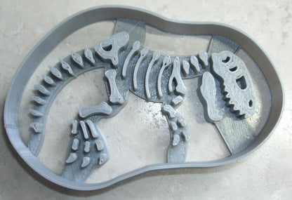 T Rex Detailed Fossil Skeleton Dinosaur Bones Cookie Cutter Made In USA PR2396