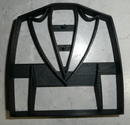 Tuxedo Tux Black Tie Formal Suit Wedding Bridal Shower Cookie Cutter USA PR2588