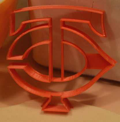 Minnesota Twins TC Letters Baseball Sports Cookie Cutter Made in USA PR2571