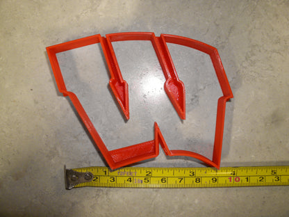 Wisconsin Badgers W Letter University Cookie Cutter Made In USA PR2215