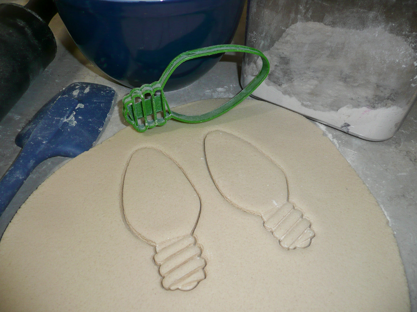 Christmas Bulb String Lights Tree Holiday Decor Cookie Cutter Made In USA PR2085