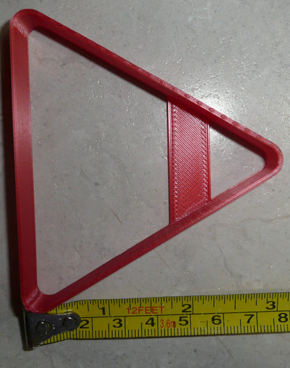 Triangle Yield Road Sign Or Pool Rack Billiard Game Cookie Cutter USA PR2688
