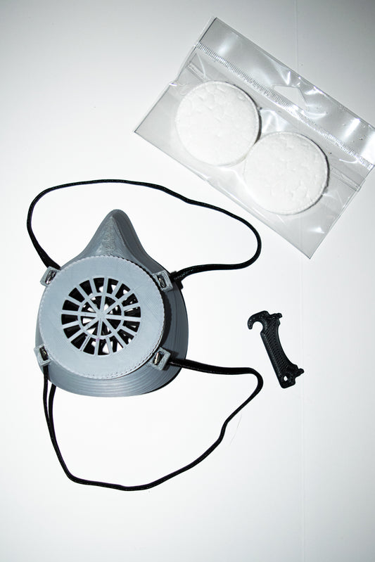 Reusable Comfortable Face Mask & Filter ( GRAY ) Made in USA PR3522